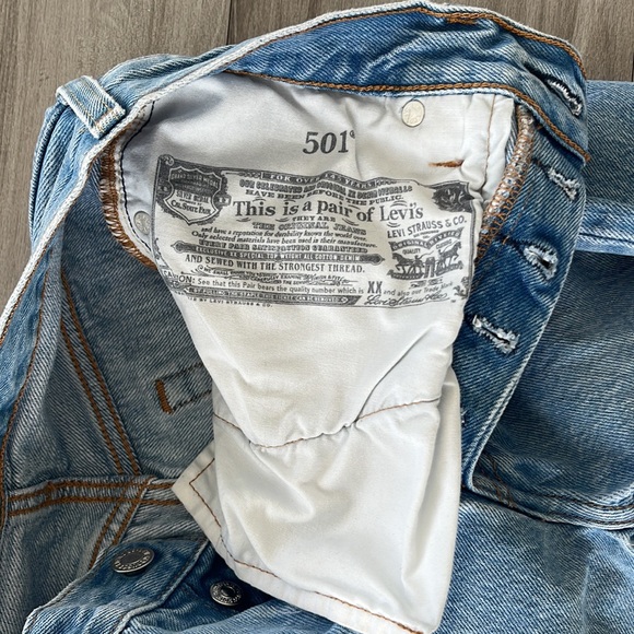 Levi's Cropped Jeans Straight Fit Blue Size Xs - Picture 14 of 16